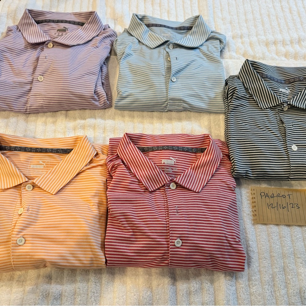 Men’s Puma Golf polos size XL.